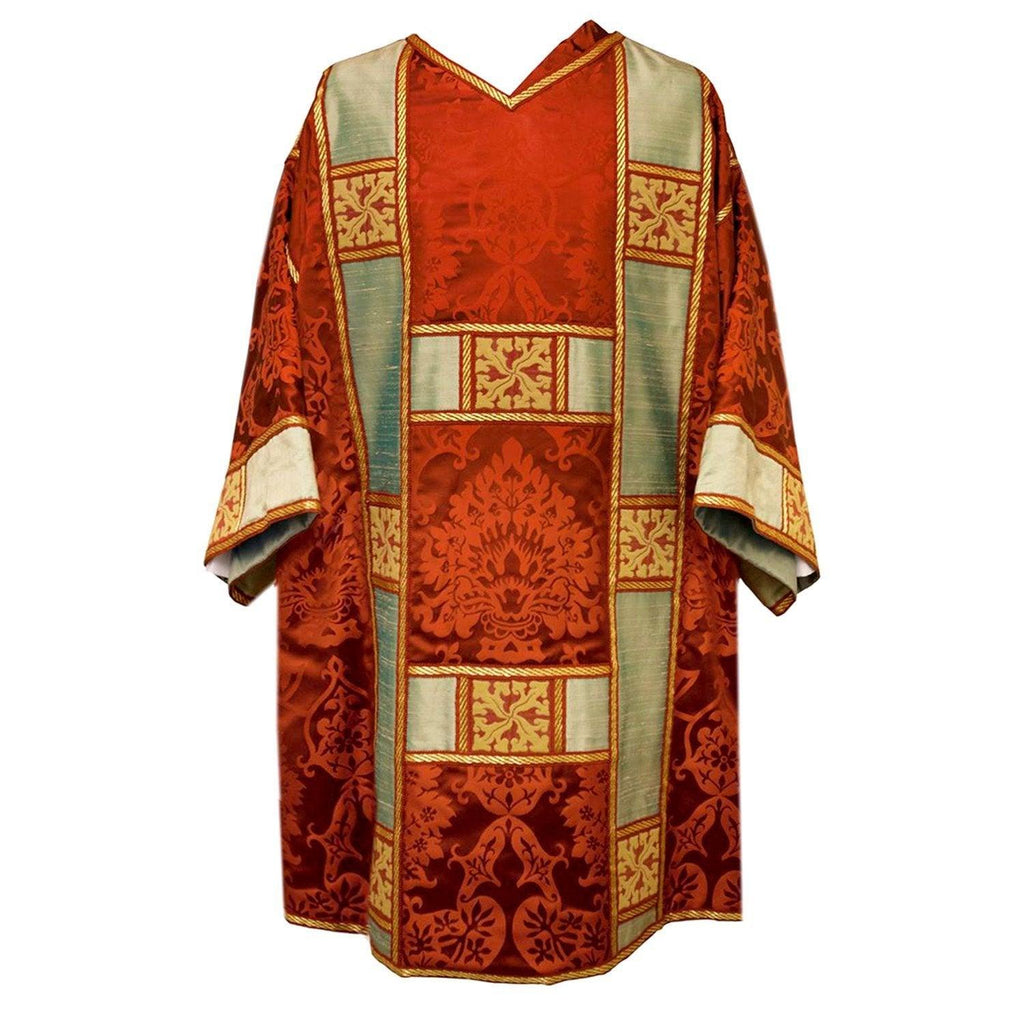 Gothic Dalmatic in Sarum Red Gothic with Dupion Silk/Pugin Orphreys - Watts & Co. (international)