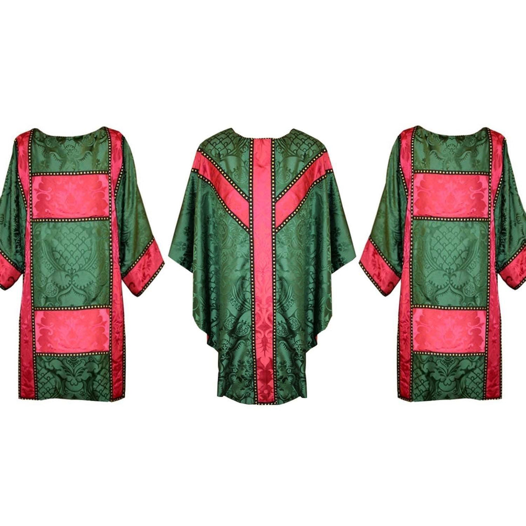 Gothic High Mass Set - Green Comper Cathedral silk damask - Watts & Co. (international)
