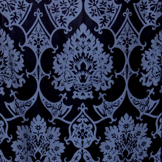 Gothic Silk Damask - Bellini Blue & Black - Watts & Co. (international)