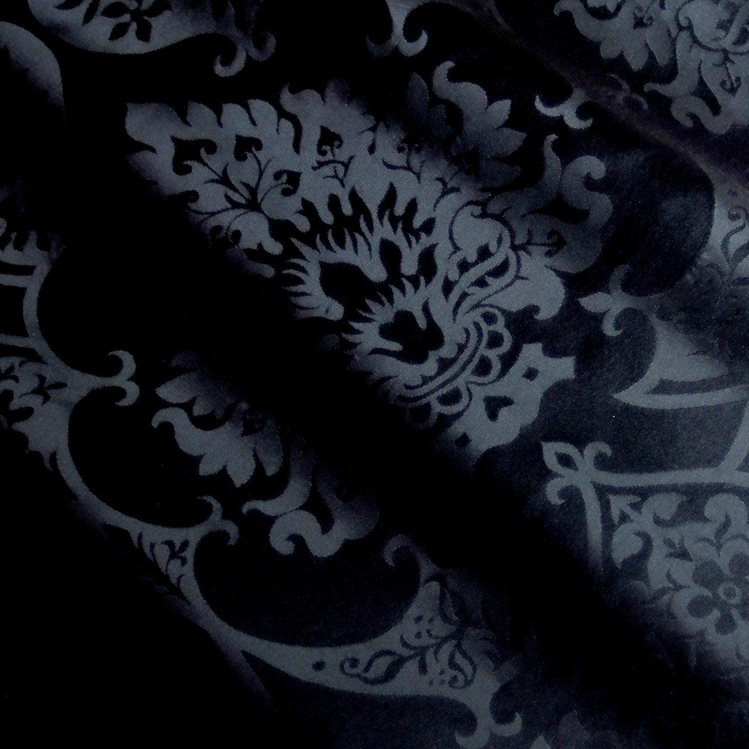 Gothic Silk Damask - Black - Watts & Co. (international)