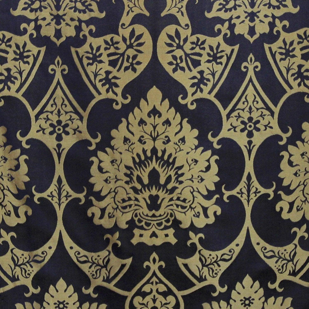 Gothic Silk Damask - Black & Gold - Watts & Co. (international)