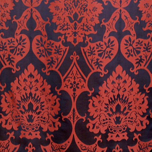 Gothic Silk Damask - Black & Sarum Red - Watts & Co. (international)