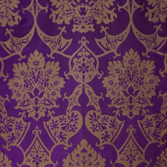 Gothic Silk Damask - Royal Purple & Gold - Watts & Co. (international)