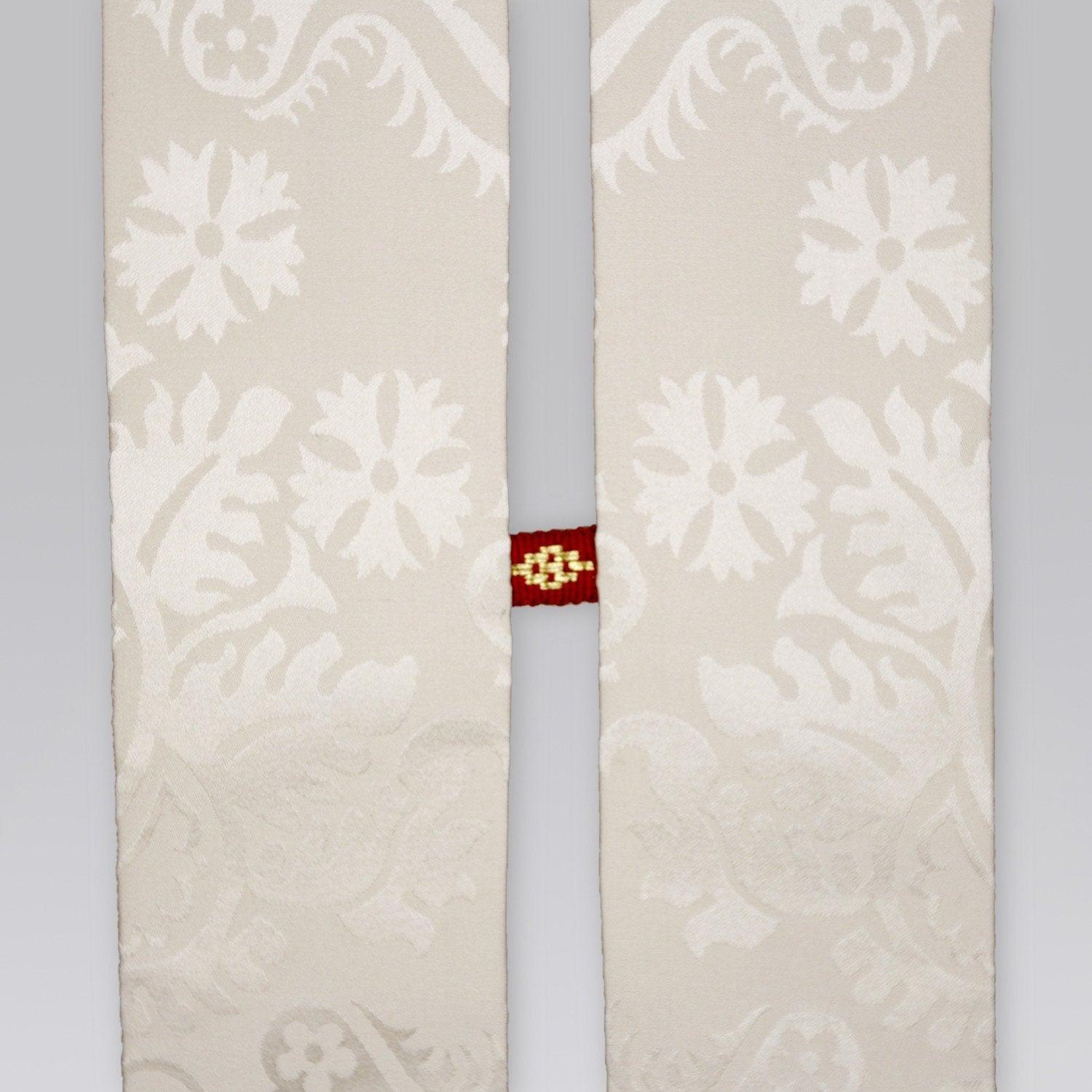 Gothic Stole in Cream Comper Cathedral Silk Damask - Watts & Co. (international)