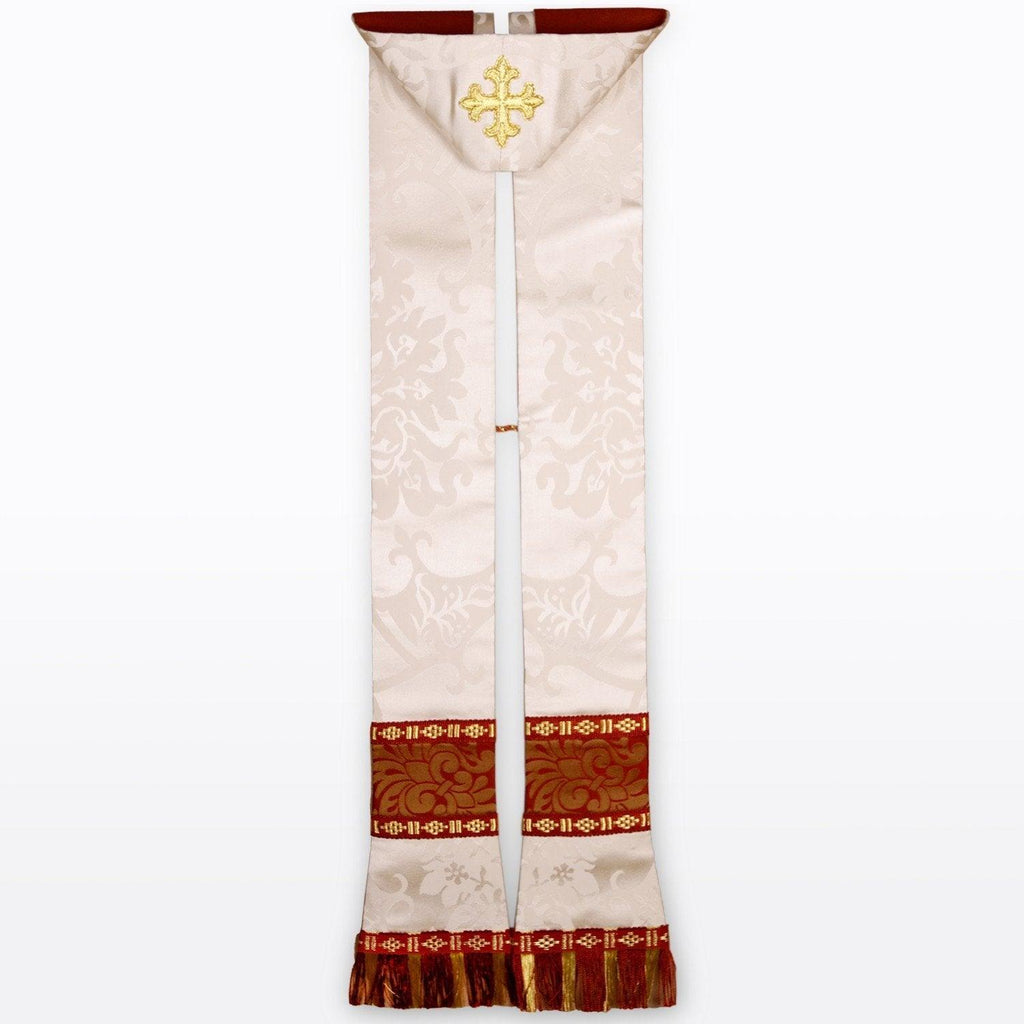 Gothic Stole in Cream Gothic Silk Damask - Watts & Co. (international)