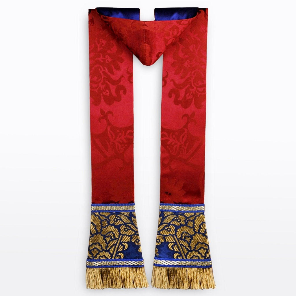 Gothic Stole in Sarum Red Gothic Silk Damask - Watts & Co. (international)