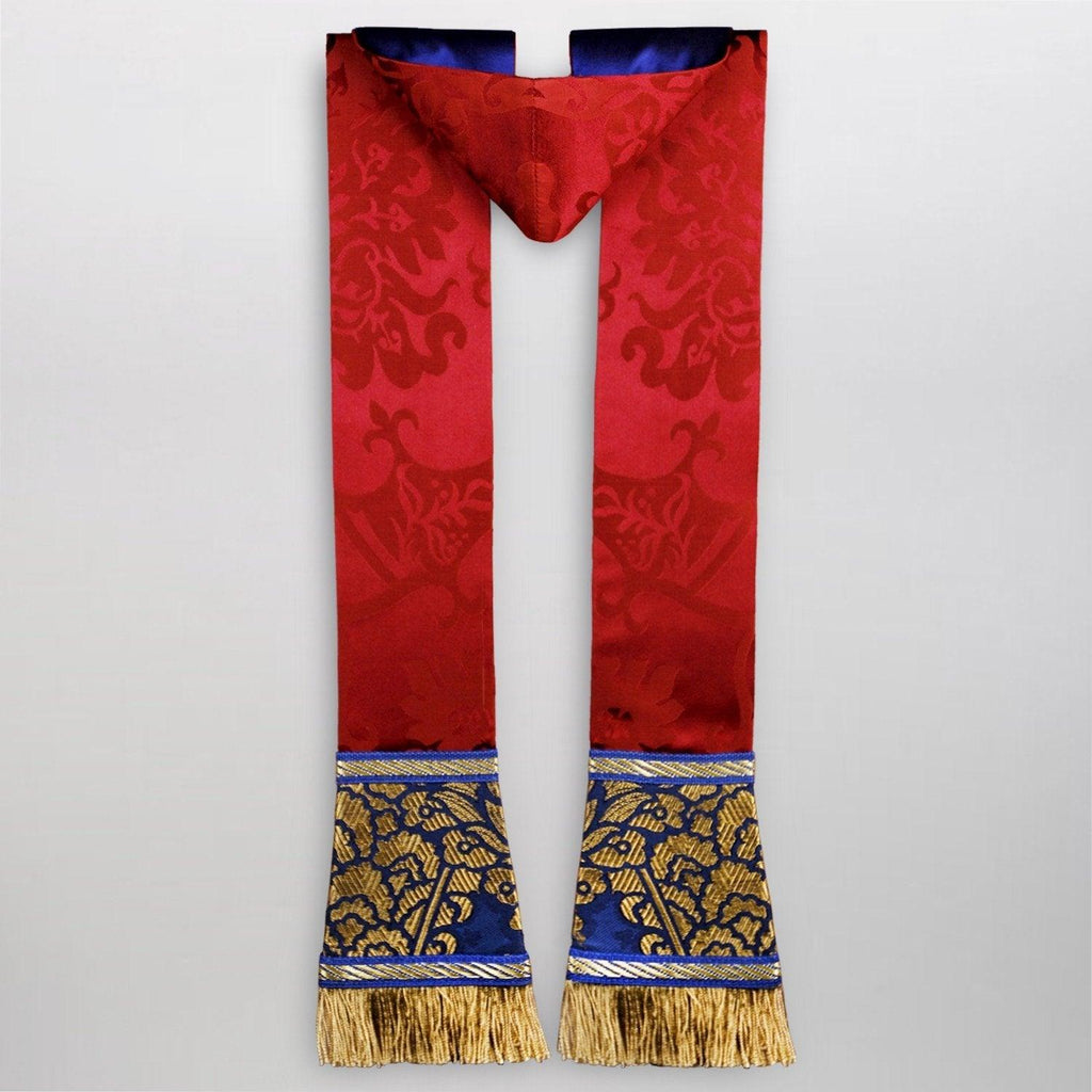 Gothic Stole in Sarum Red Gothic Silk Damask - Watts & Co. (international)