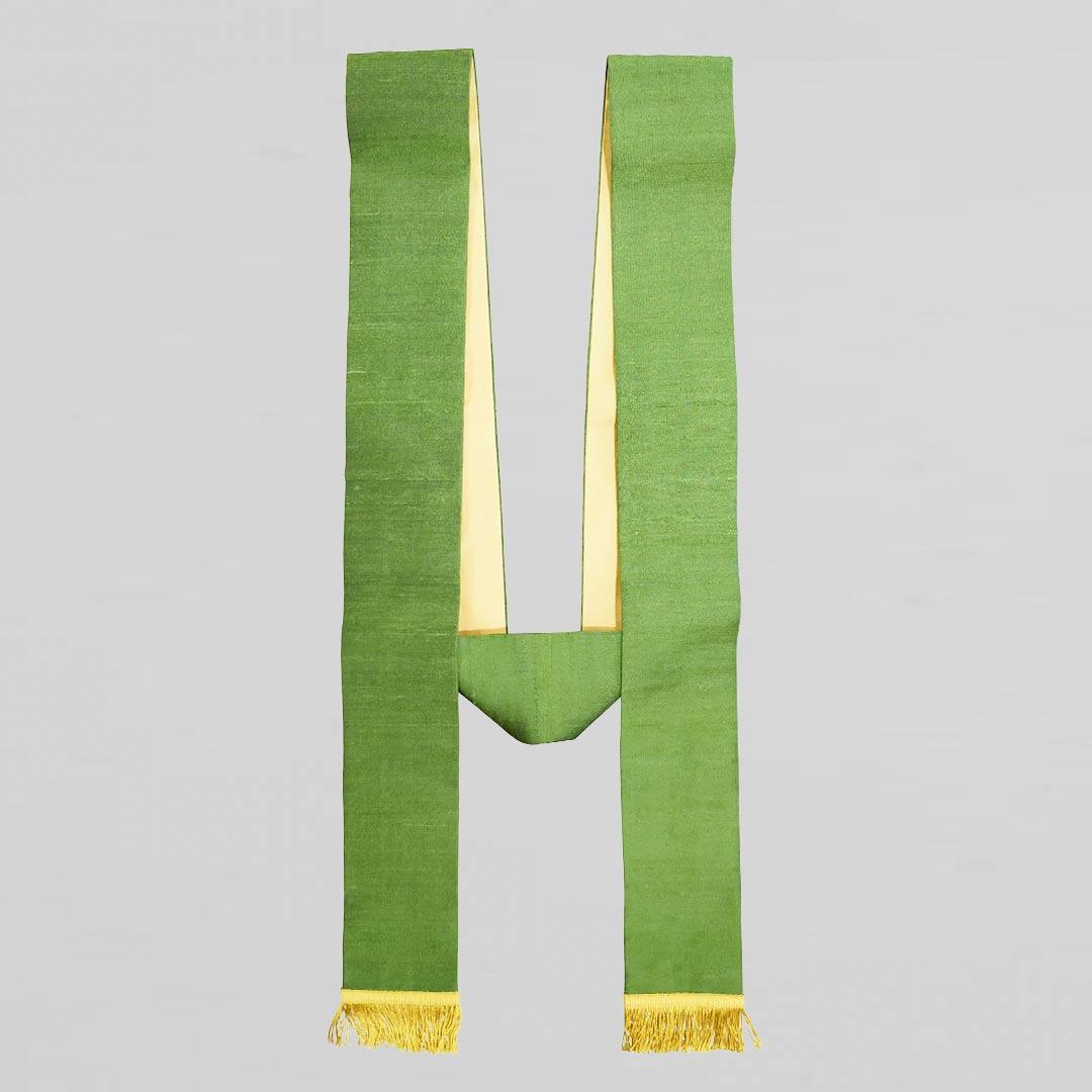 Green Orissa Silk Stole - Watts & Co.