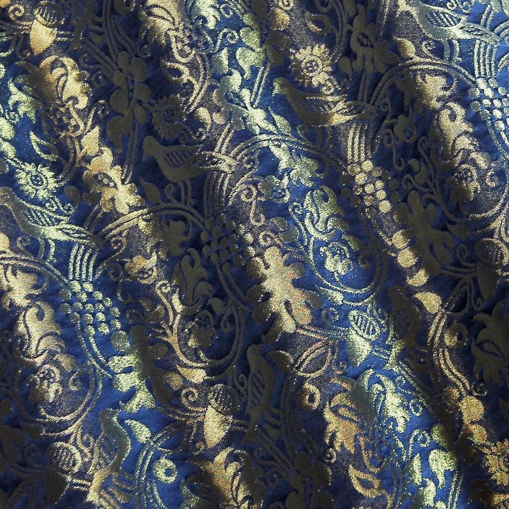 Hilliard Silk Damask - Blue & Gilt - Watts & Co. (international)