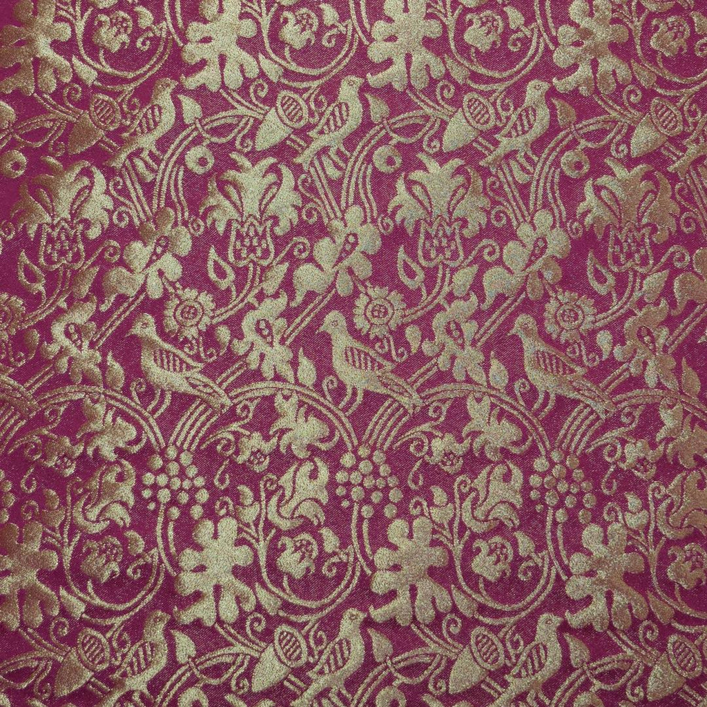 Hilliard Silk Damask - Comper Rose & Gilt - Watts & Co.