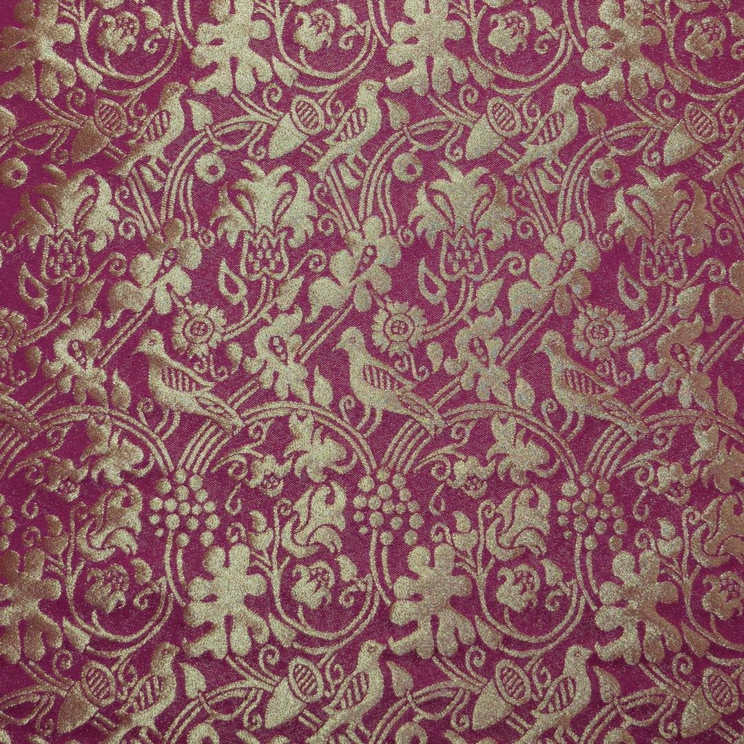 Hilliard Silk Damask - Comper Rose & Gilt - Watts & Co.