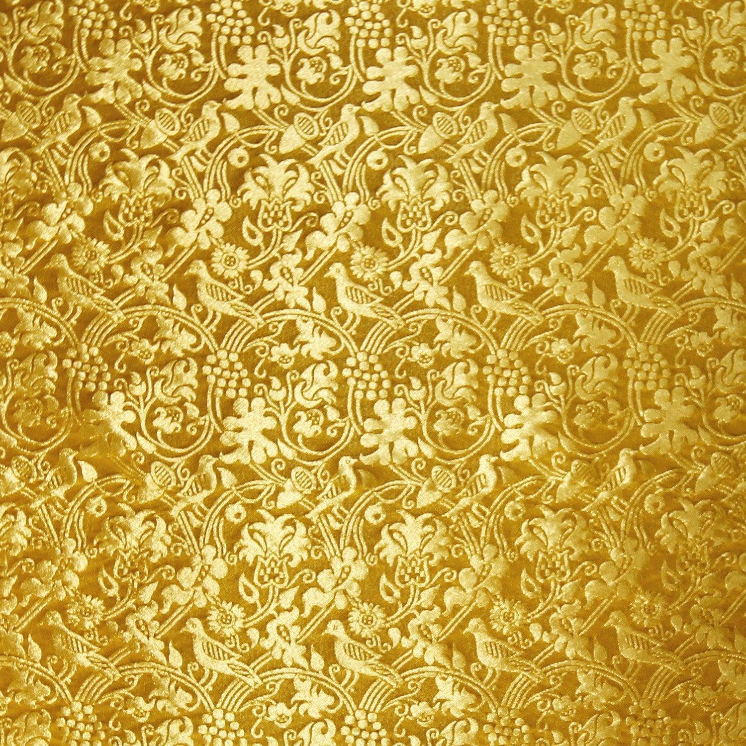 Hilliard Silk Damask - Imperial Yellow & Gilt - Watts & Co. (international)