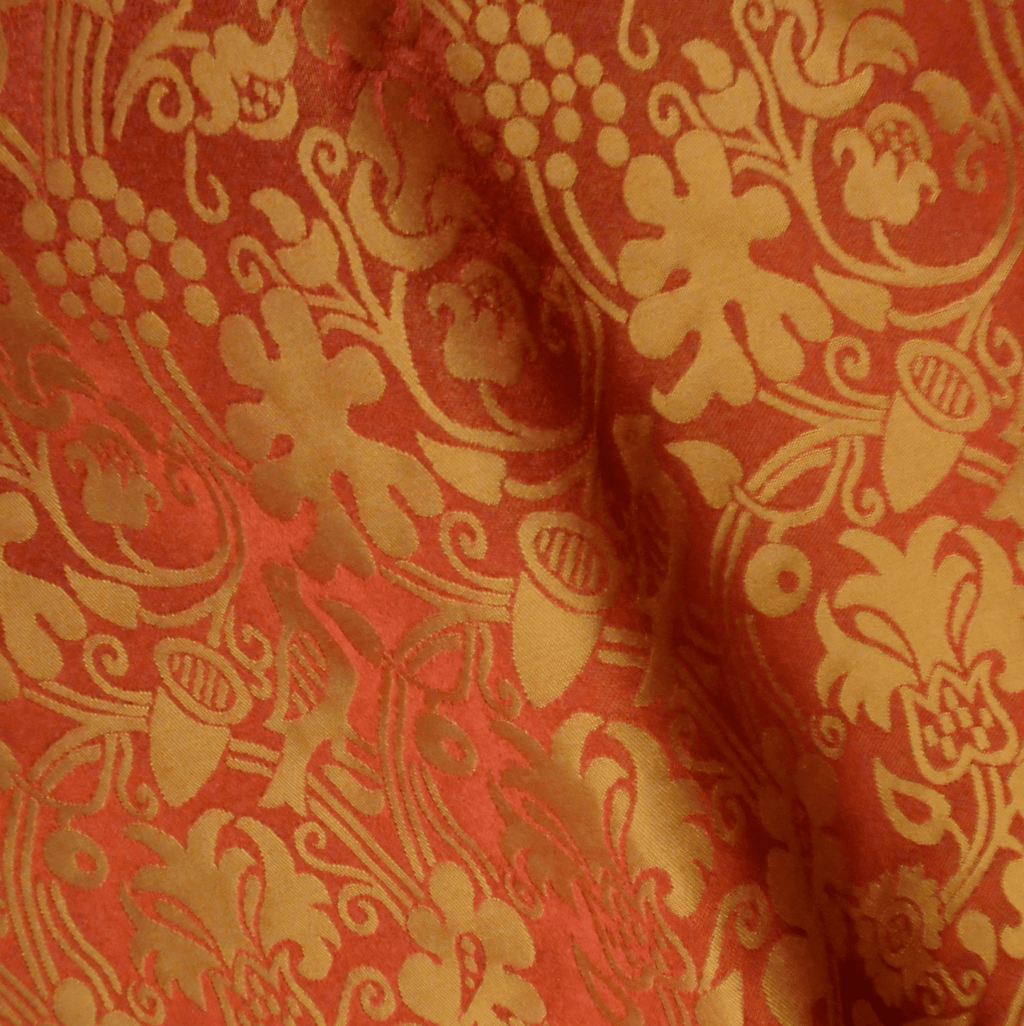Hilliard Silk Damask - Sarum Red & Gold