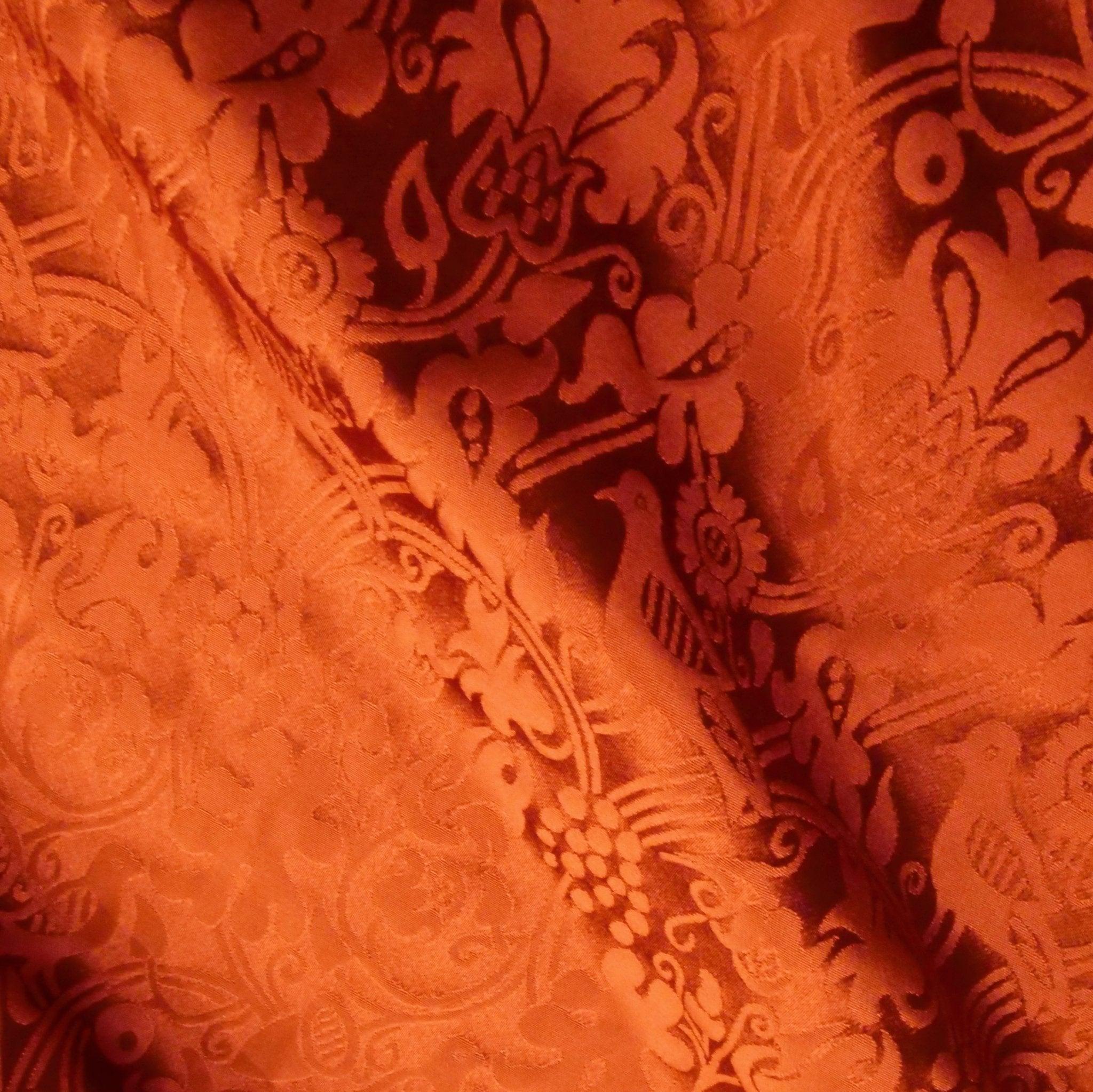 Hilliard Silk Damask - Sarum Red - Watts & Co.
