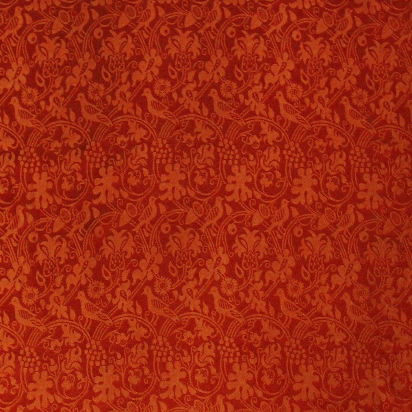 Hilliard Silk Damask - Sarum Red - Watts & Co.