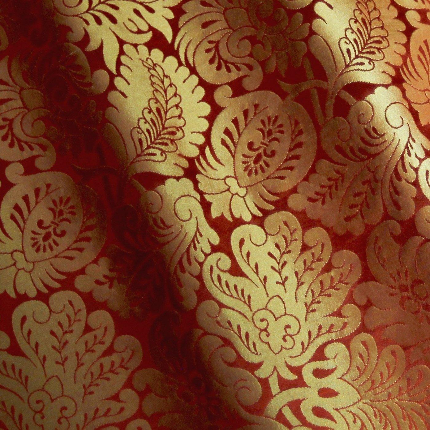 Gothic Stole in Cream 'Gothic' with Sarum Red/Gold 'Holbein' Orphreys - Watts & Co.