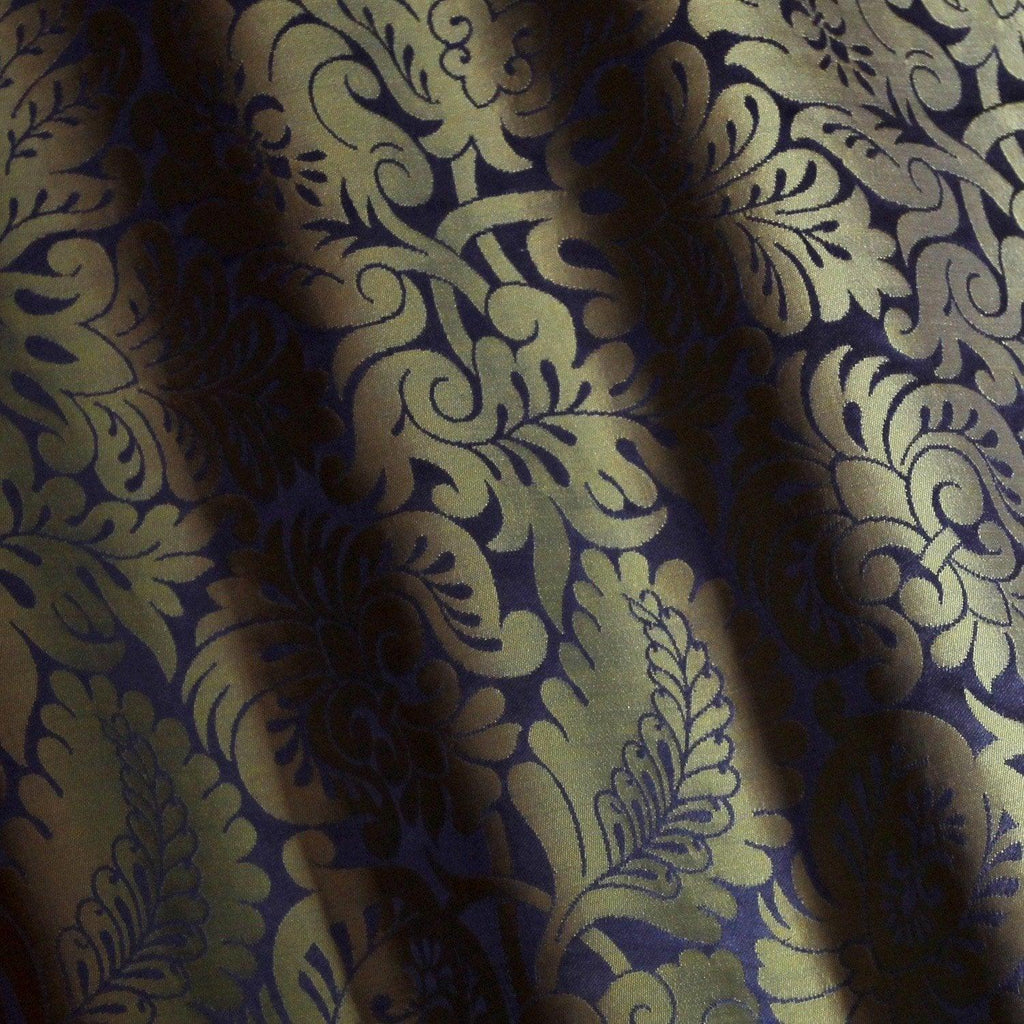 Holbein Silk Damask - Canterbury Blue & Gold - Watts & Co. (international)