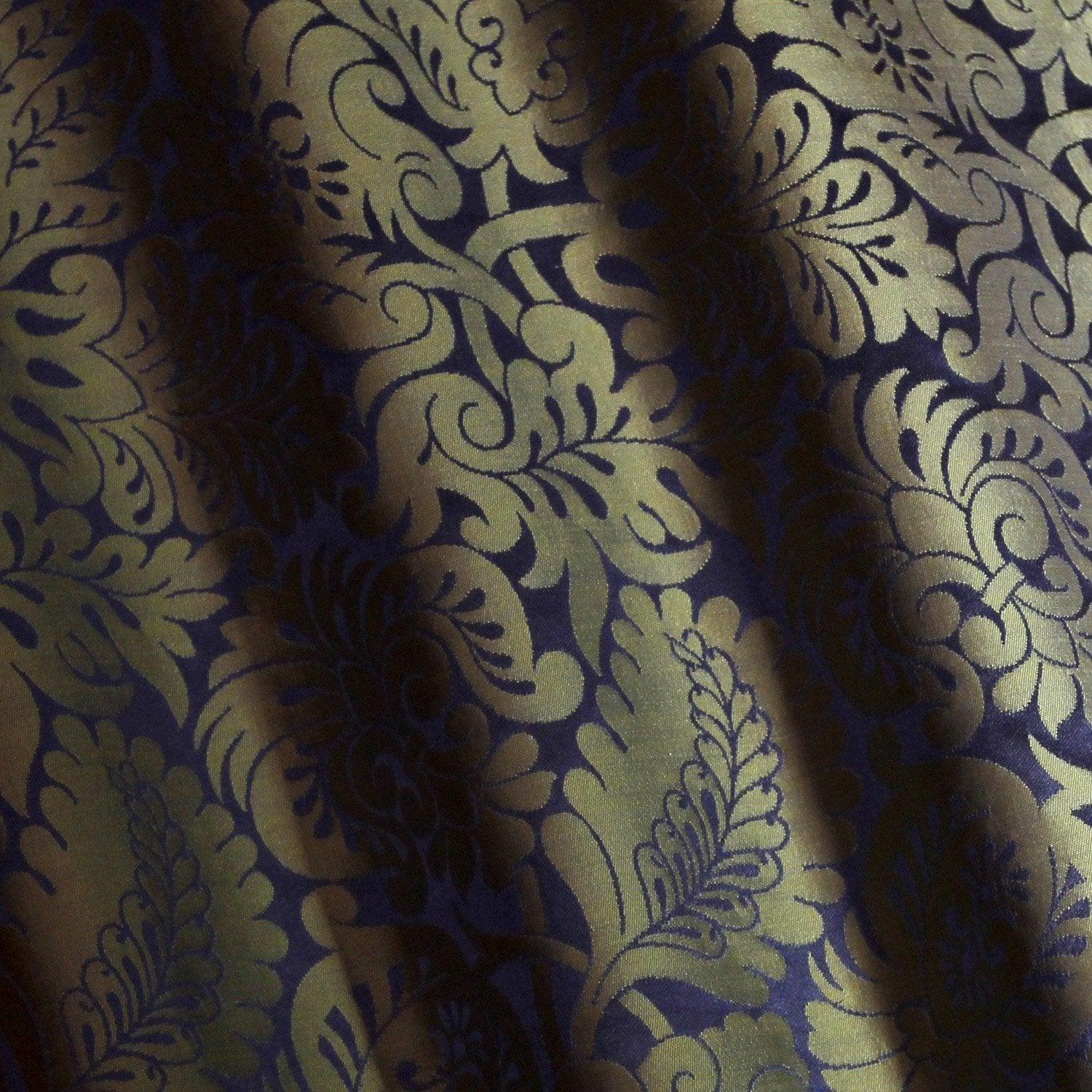 Holbein Silk Damask - Canterbury Blue & Gold - Watts & Co. (international)