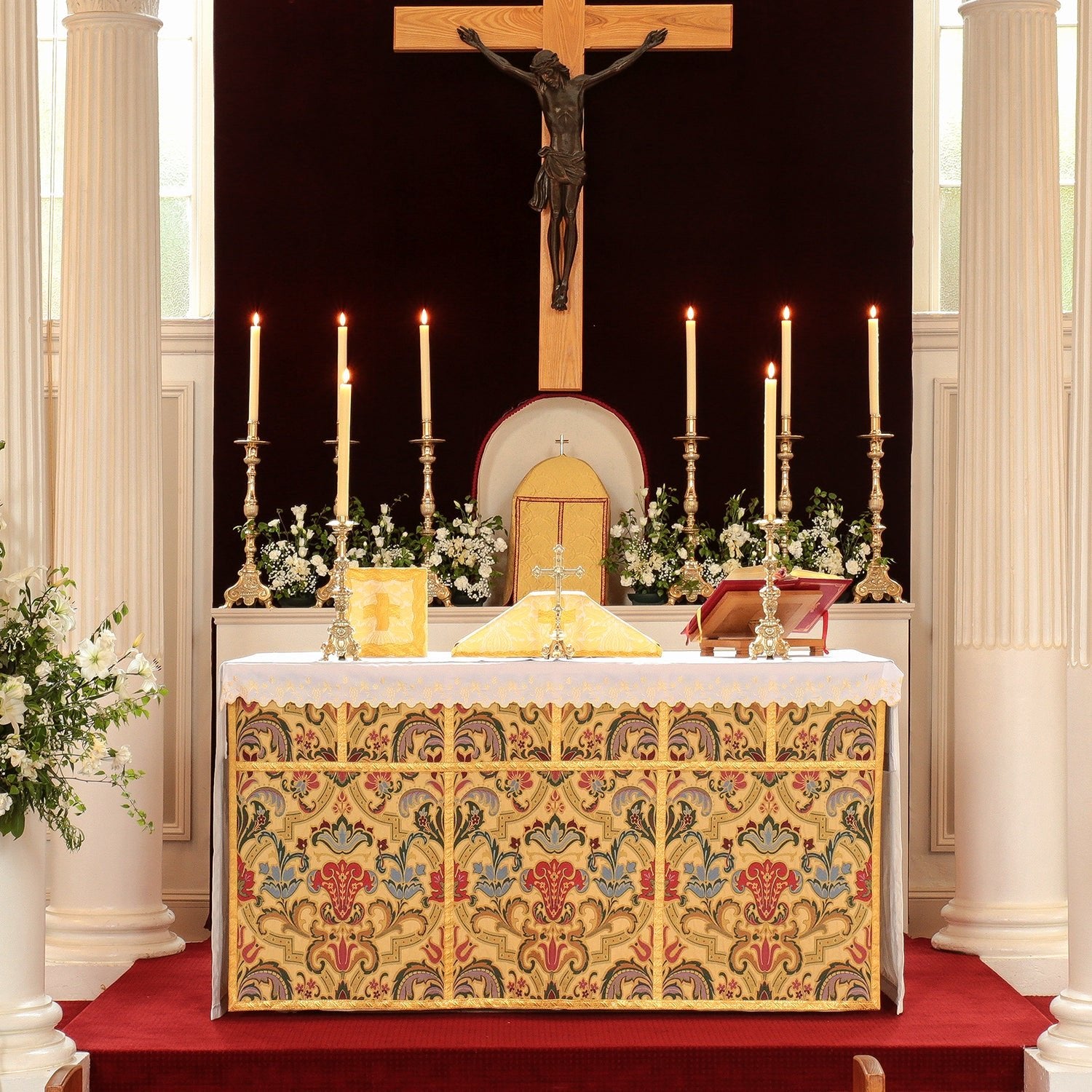 Latin Style Altar Frontal in 'Benson Cowley' Tapestry - Watts & Co.