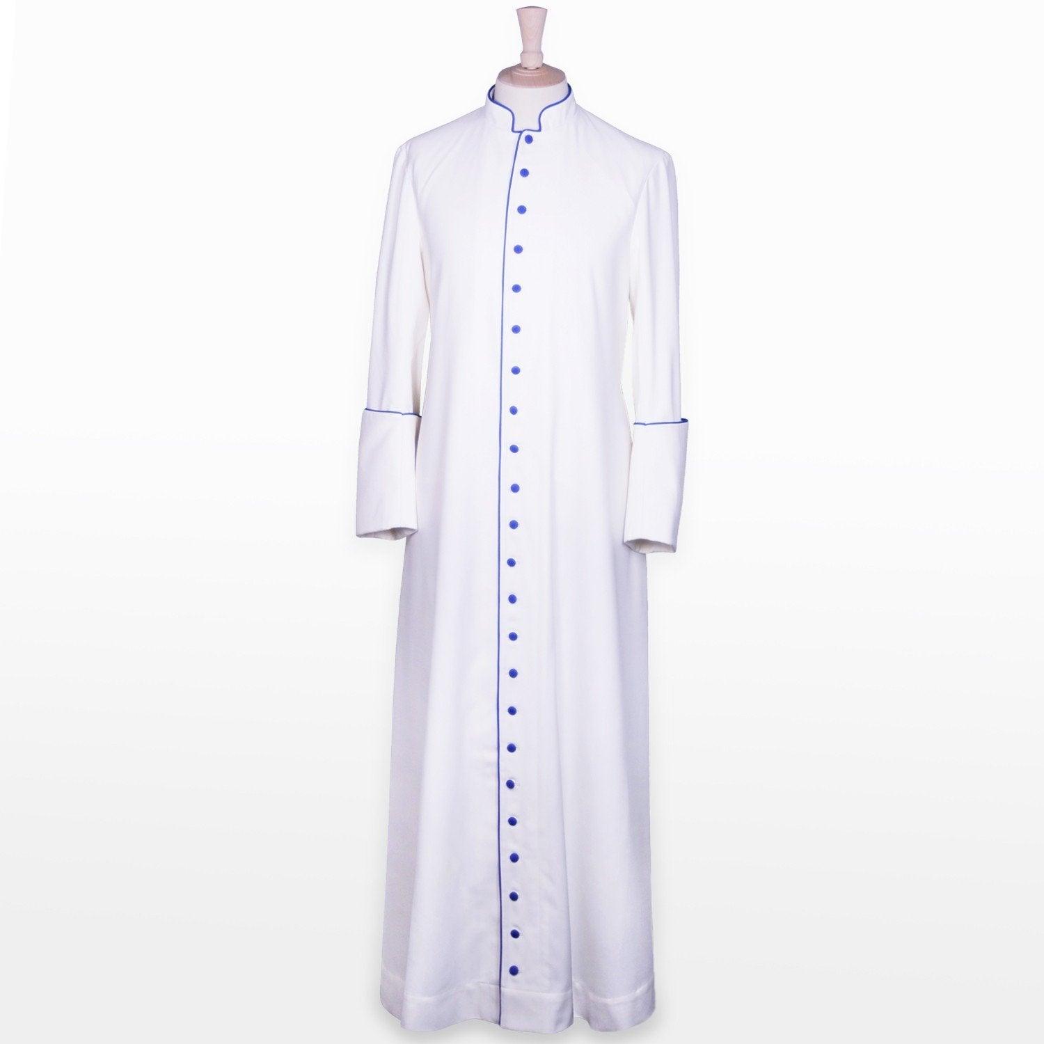 Made to Measure Cassock with Blue Insert Piping - Watts & Co. (international)