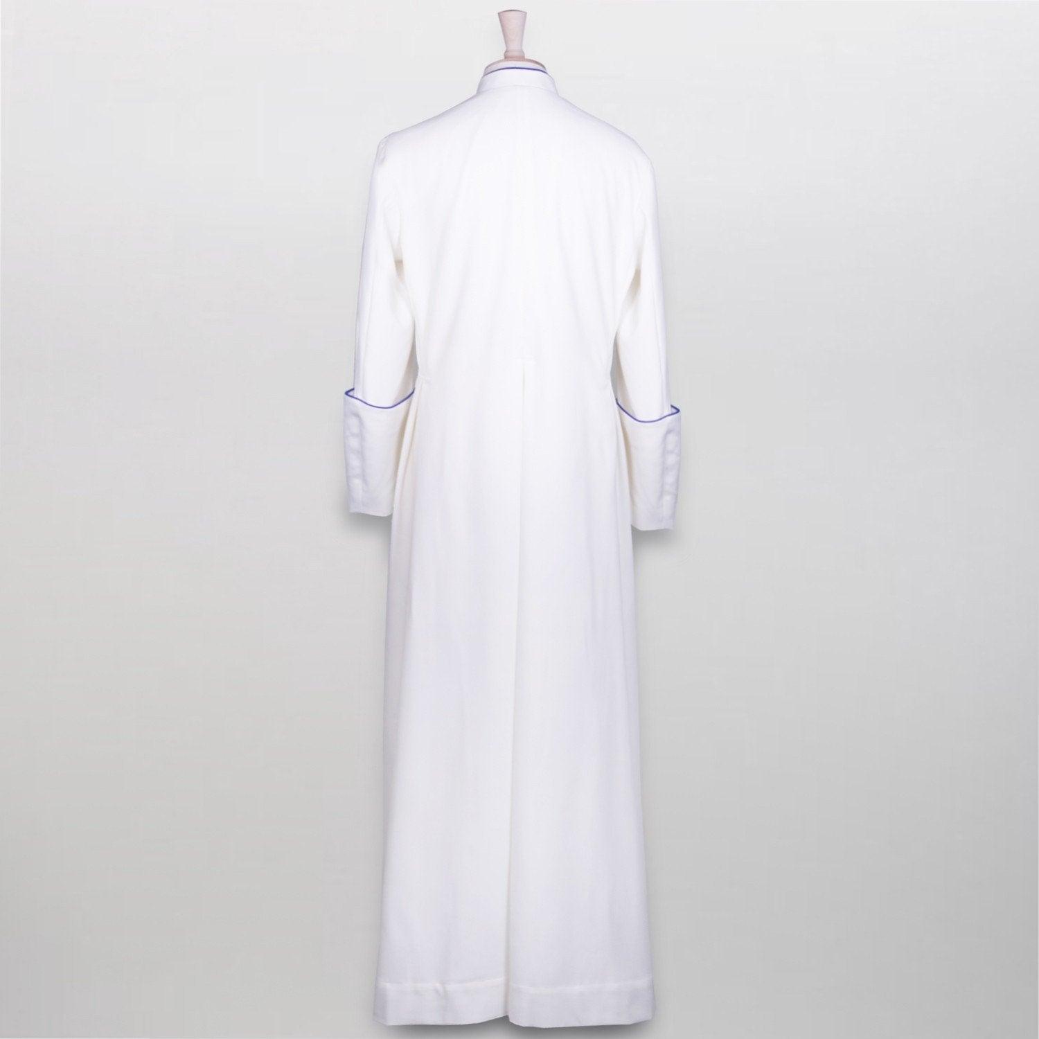 Made to Measure Cassock with Blue Insert Piping - Watts & Co. (international)