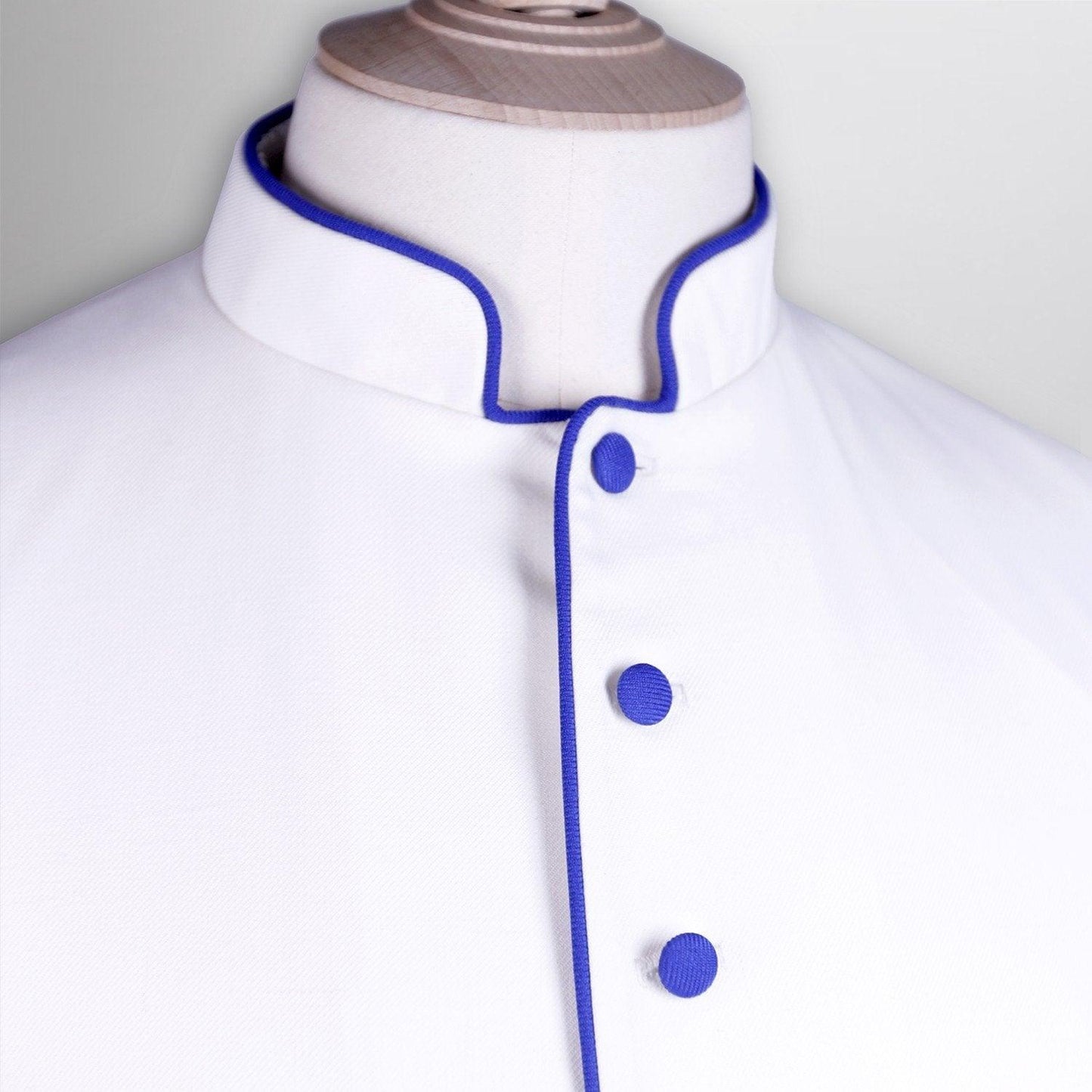 Made to Measure Cassock with Blue Insert Piping - Watts & Co. (international)