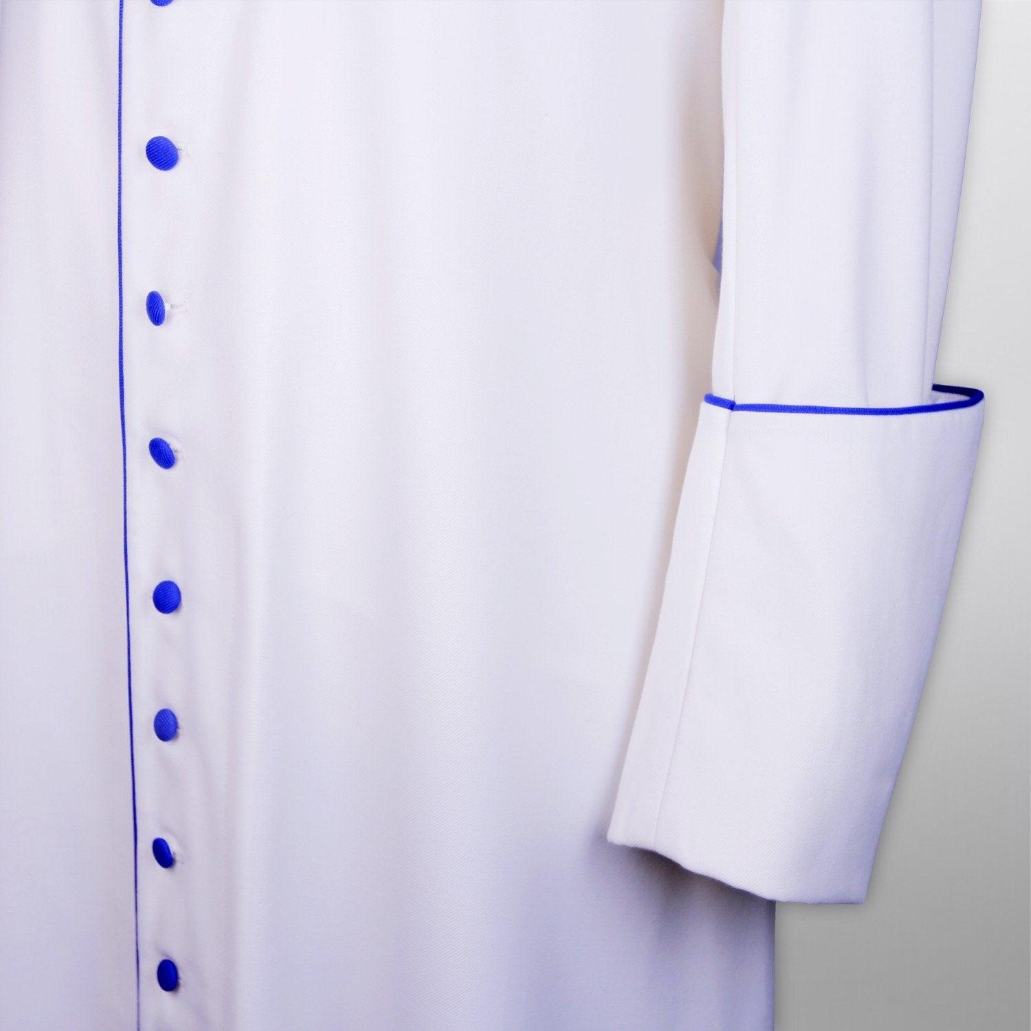 Made to Measure Cassock with Blue Insert Piping - Watts & Co. (international)