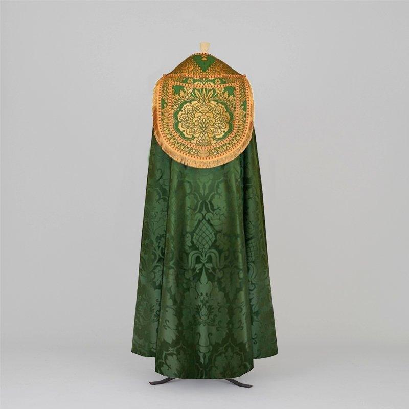 Minster Cope in Green Bellini with Green Memlinc Orphreys - Watts & Co.