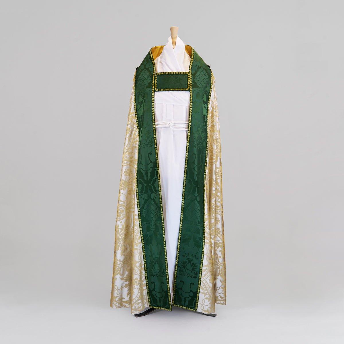 Minster Cope in Oyster 'Shrewsbury' with Pelican Embroidery - Watts & Co.