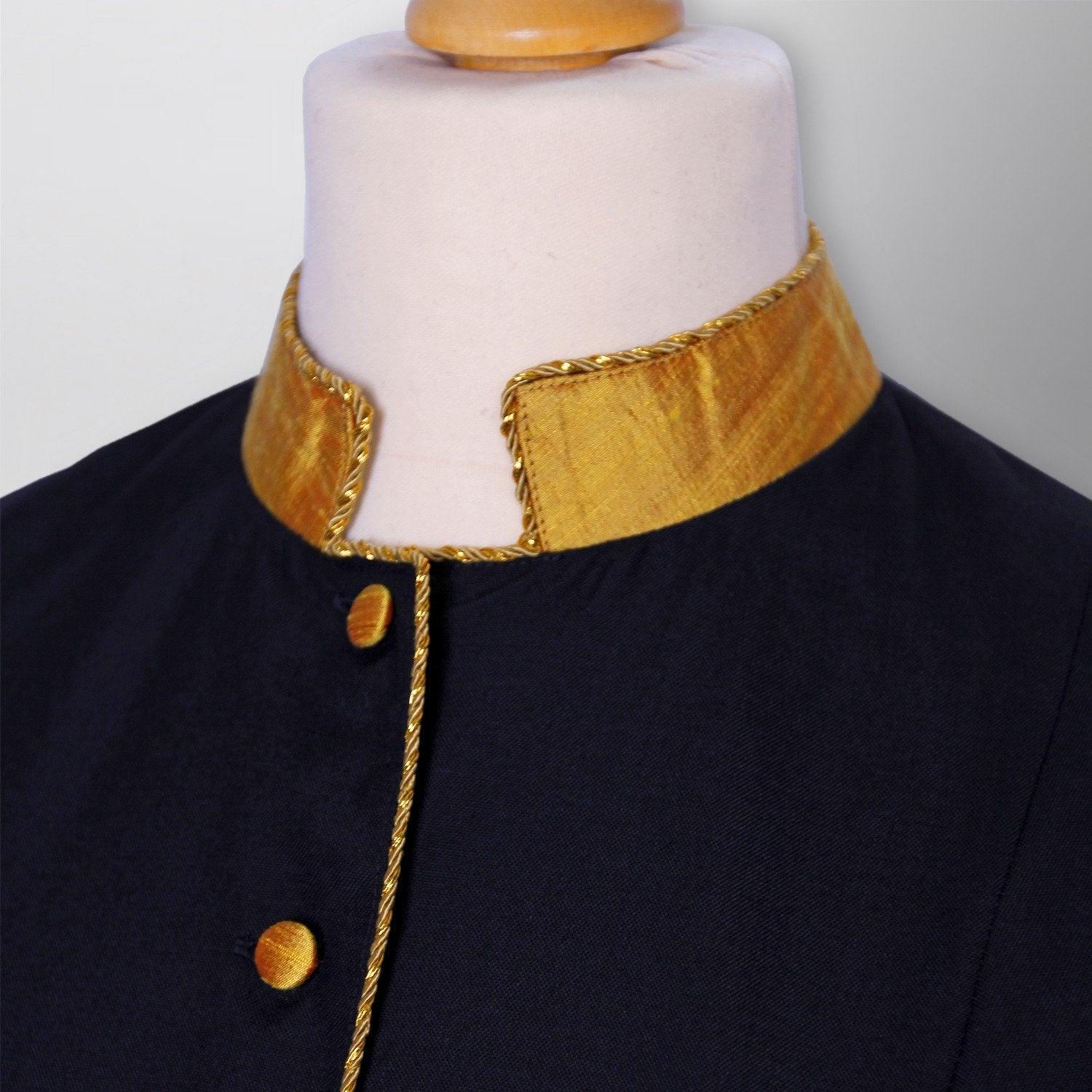 Pastor's Cassock with Gold Cuffs and Trim - Watts & Co. (international)
