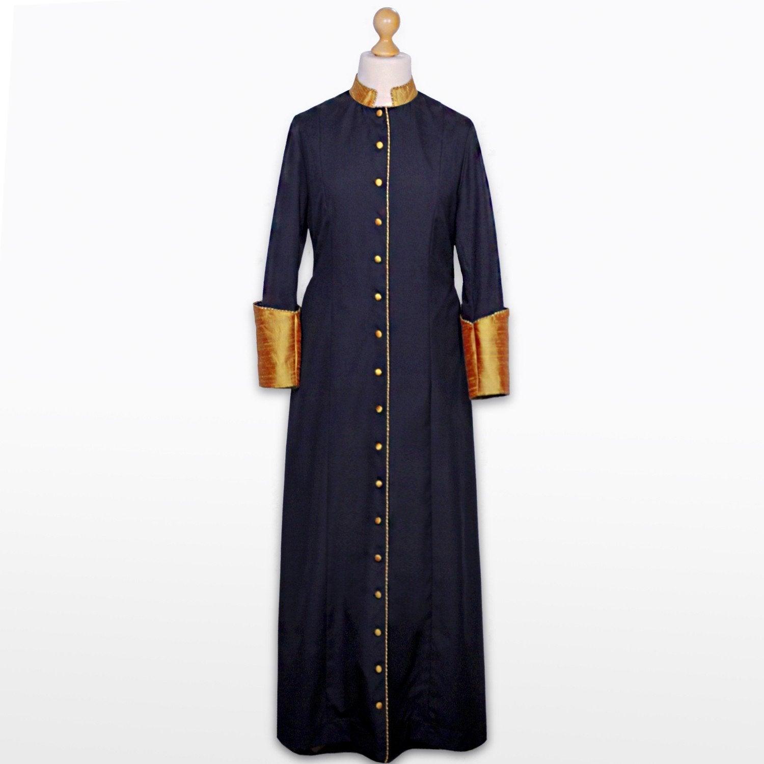 Pastor's Cassock with Gold Cuffs and Trim - Watts & Co. (international)