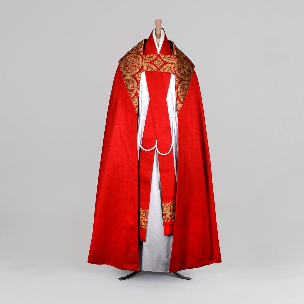 Portsmouth Cope in Tartan Red Orissa Silk - Watts & Co.