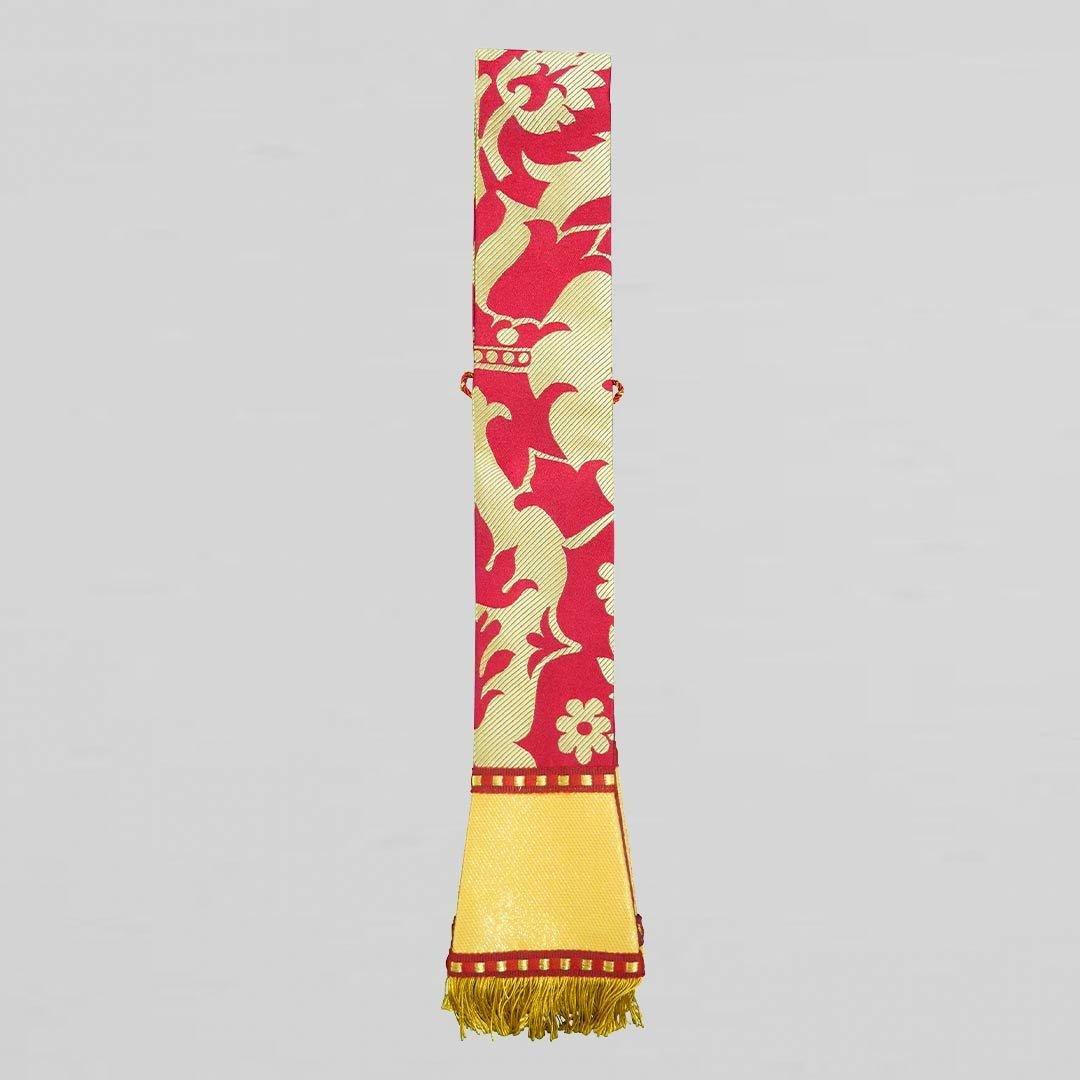 Red Van De Weyden Maniple with Cloth of Gold Orphreys - Watts & Co.