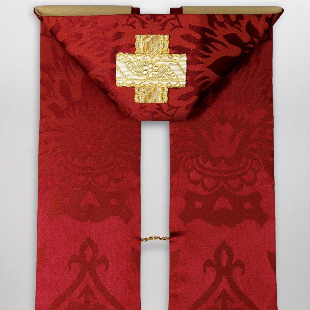 Roman style Stole in Sarum Red Gothic silk - Watts & Co. (international)