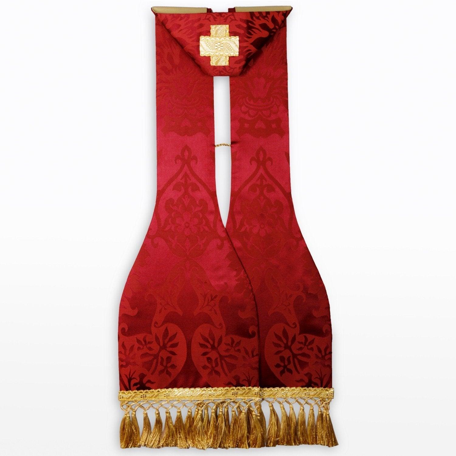 Roman style Stole in Sarum Red Gothic silk - Watts & Co. (international)