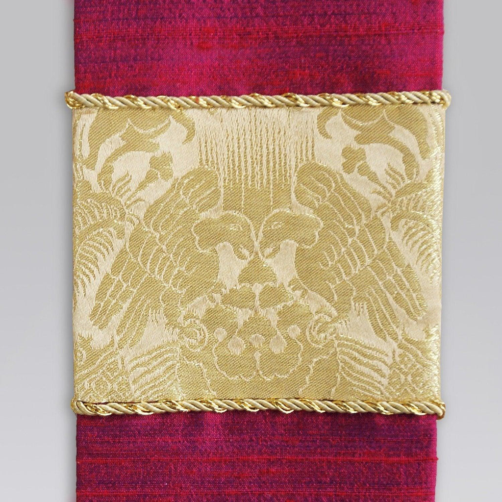 Romanesque Stole in Magenta Dupion Silk - Watts & Co. (international)