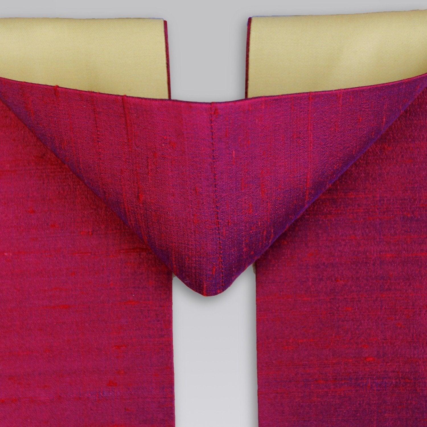 Romanesque Stole in Magenta Dupion Silk - Watts & Co. (international)