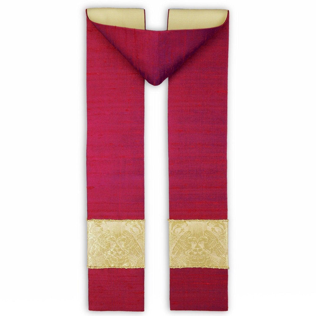 Romanesque Stole in Magenta Dupion Silk - Watts & Co. (international)