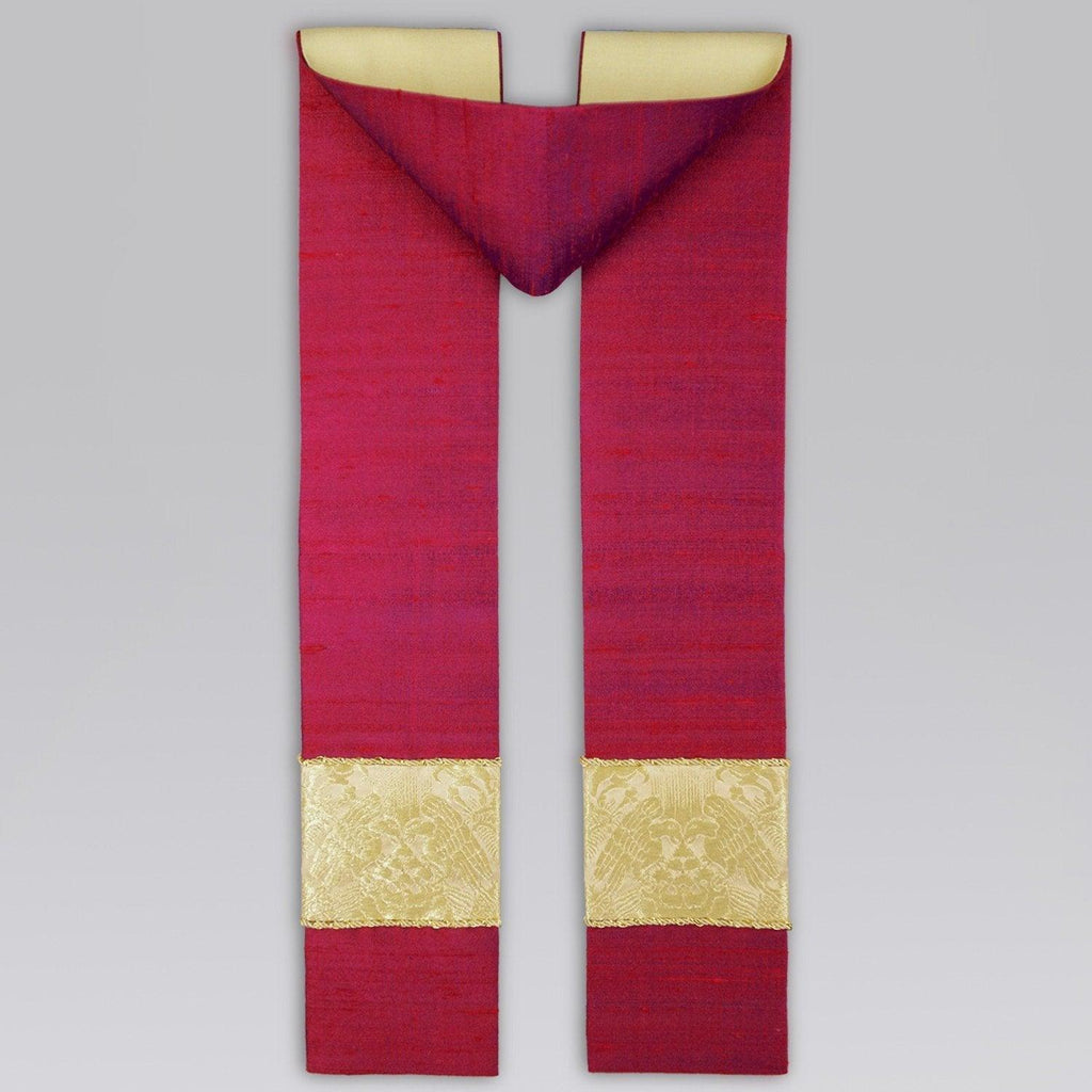 Romanesque Stole in Magenta Dupion Silk - Watts & Co. (international)
