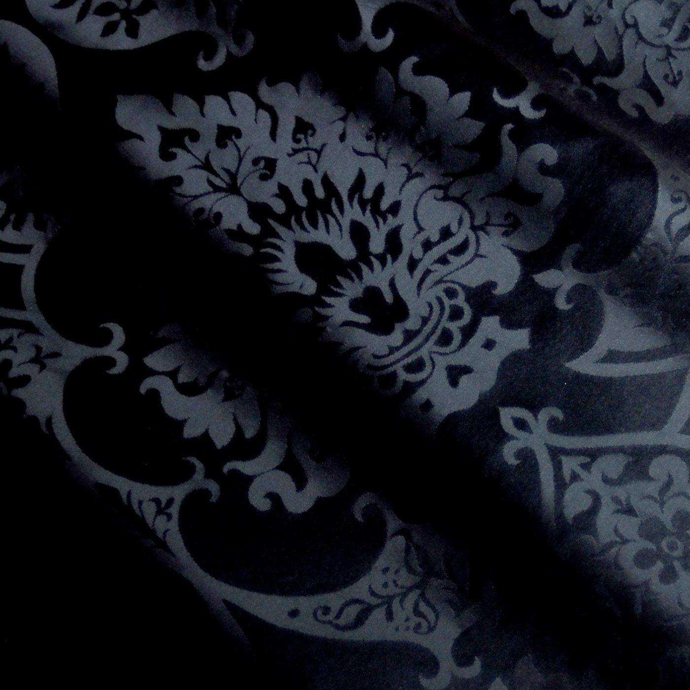 Sarum Stole in Black Gothic Silk Damask - Watts & Co. (international)