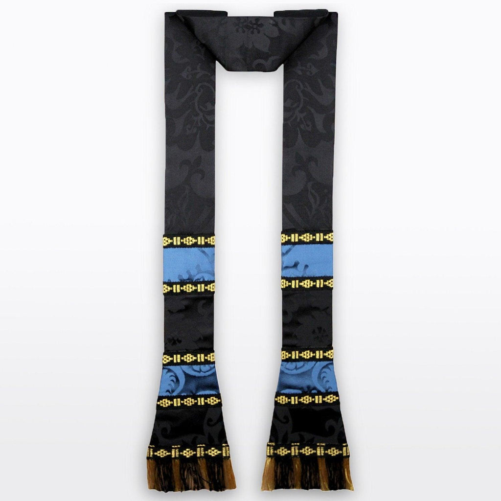 Sarum Stole in Black Gothic Silk Damask - Watts & Co. (international)