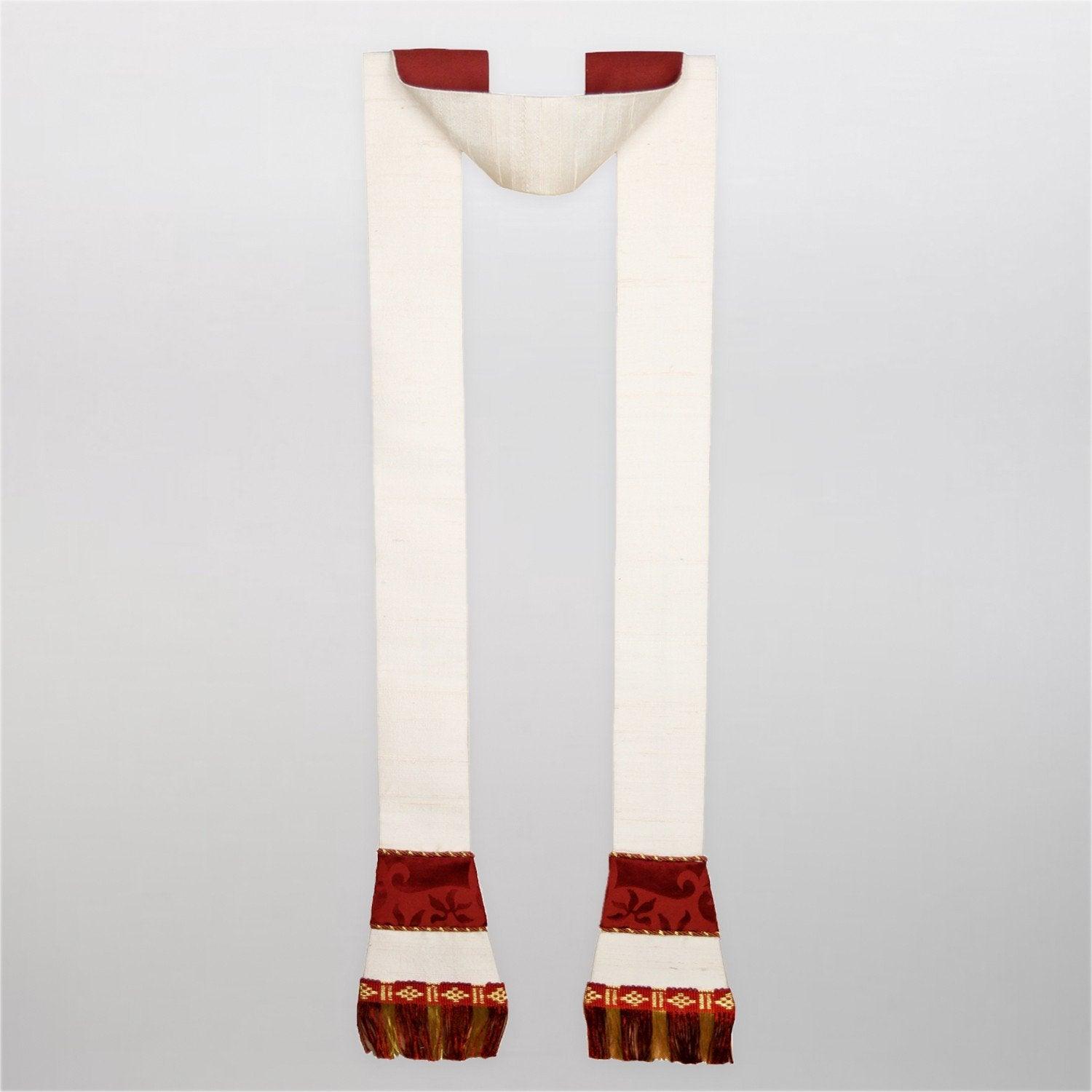 Sarum Stole in Pearl Dupion Silk - Watts & Co. (international)