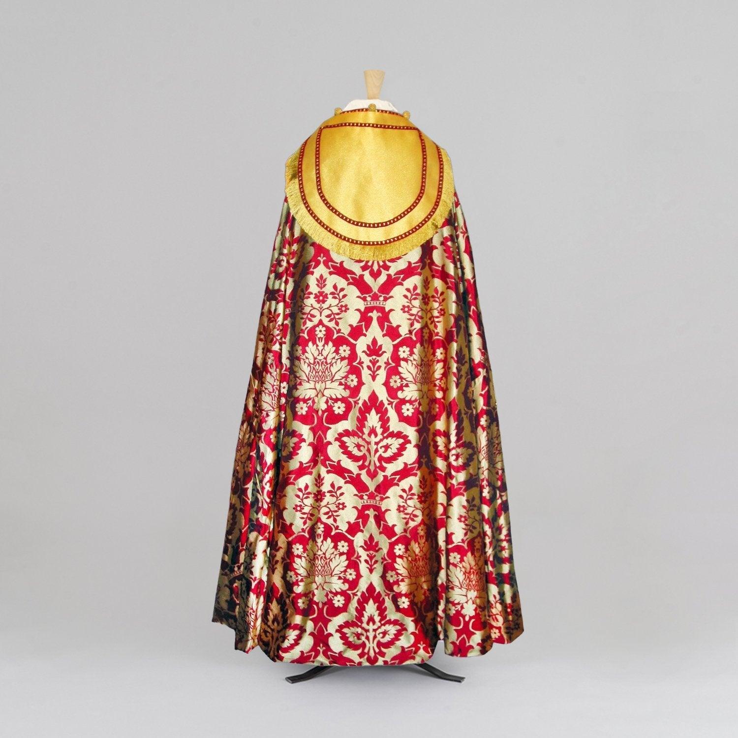 Sarum Style Cathedral Cope in Red Van der Weyden - Watts & Co.