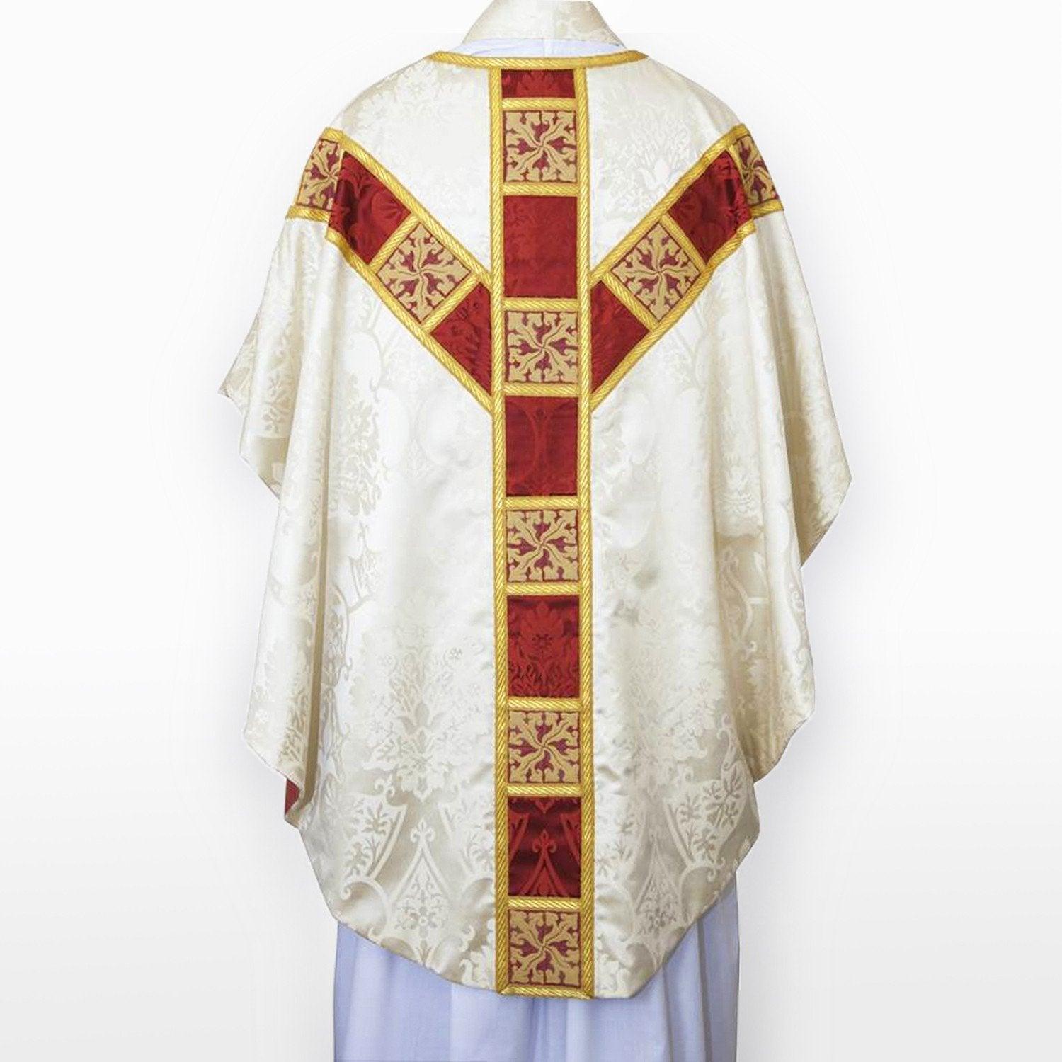 Semi-Gothic Chasuble in Cream Gothic - Watts & Co. (international)