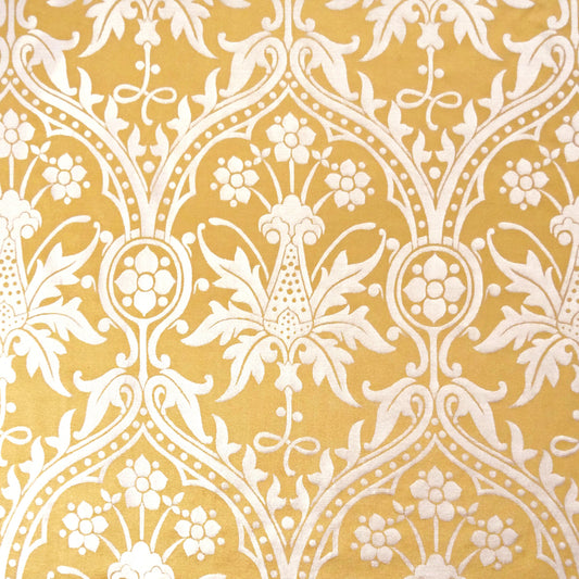 Shrewsbury Silk Damask - Gold & Cream - Watts & Co.