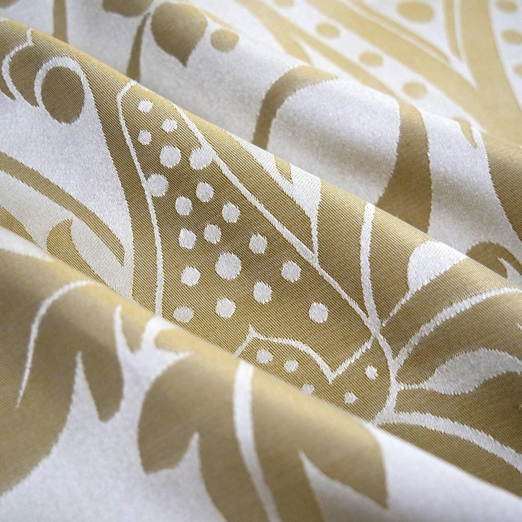 Shrewsbury Silk Damask - Oyster & Old Gold - Watts & Co.