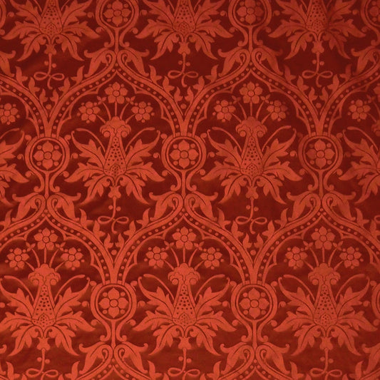 Shrewsbury Silk Damask - Sarum Red - Watts & Co.