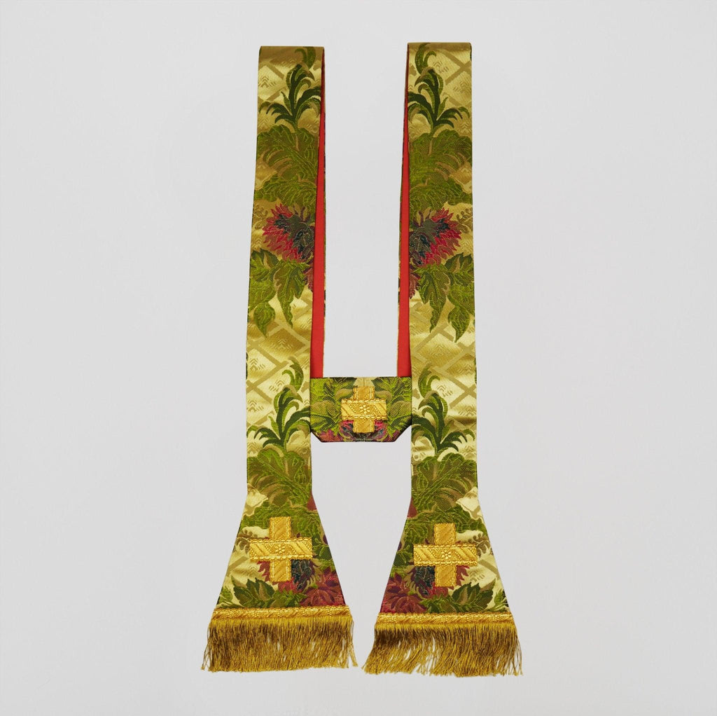 Spanish Cope & Stole in Cream 'Quart' with outline orphreys - Watts & Co.