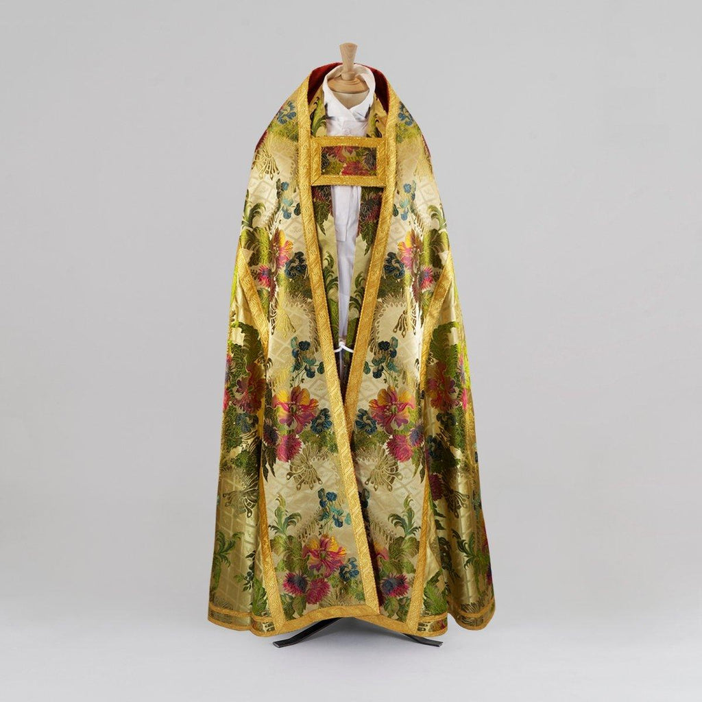 Spanish Cope & Stole in Cream 'Quart' with outline orphreys - Watts & Co.