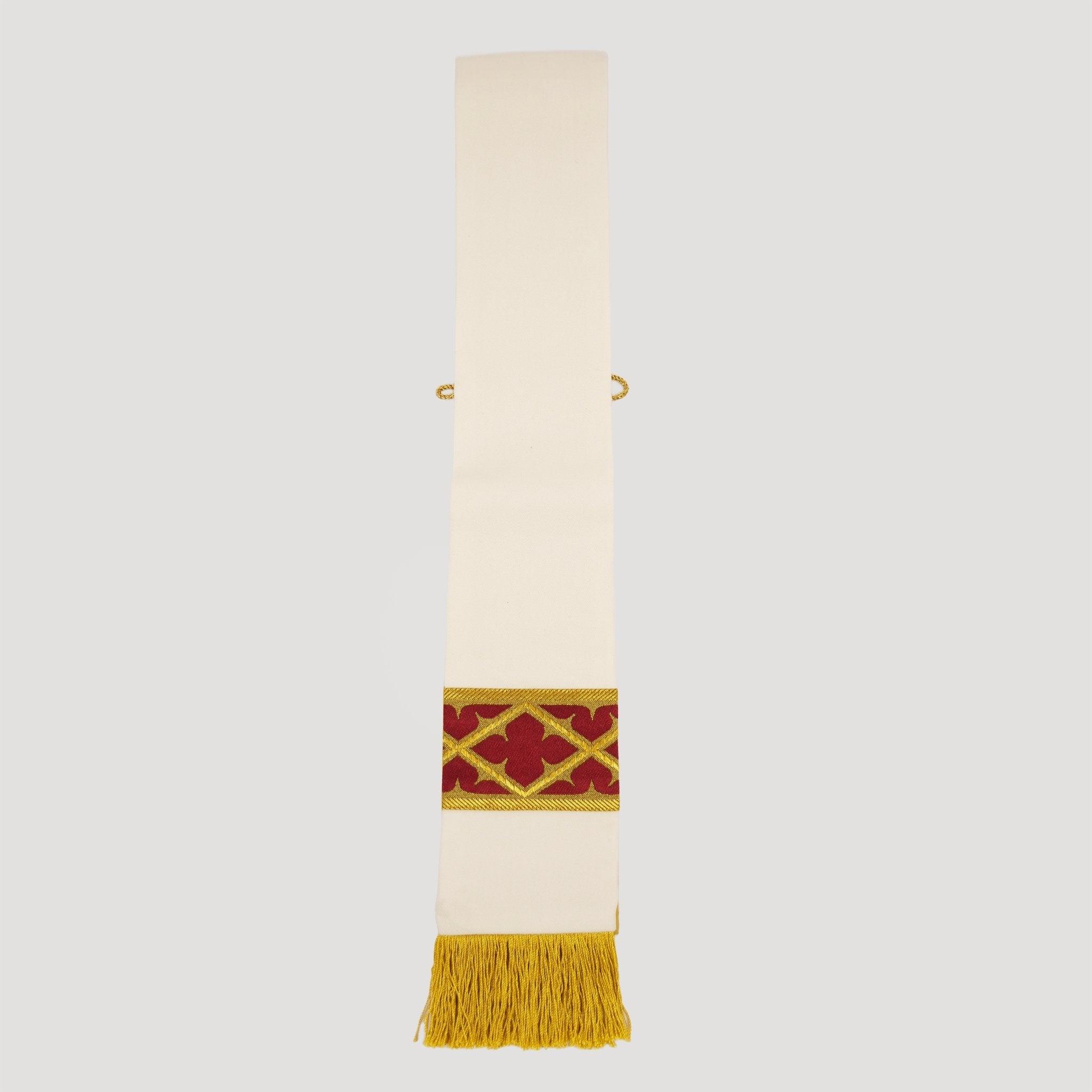 Maniple Insignia St Francis Maniple in Barathea Wool with 'Gothic Trellis' Orphreys ...